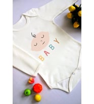 Unisex Bebek Baby Baskılı Body Zıbın