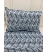 NİVEMESHOME MAVİ ÇİZGİLİ DESEN 2 Lİ YASTIK KILIFI KAPAKLI 50X70