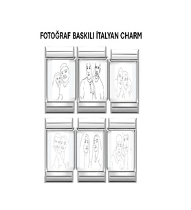 İTALYAN ÇELİK CHARM BİLEKLİK CHARMI SADECE 1 ADET CHARMDIR (Çok Renkli)