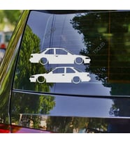Accord Coupe  Kelebek Cam Oto Sticker 17 CM 2 Adet