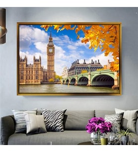Altın Çerçeveli dekoratif tablo a753 (Gold)