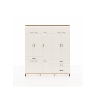 Arges Gardrop 8 Raflı 4 Çekmeceli 3 Askılı 220x30x243 Çam-Aytaşı