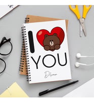 I Love You Ayıcık Defteri Kişiye Özel