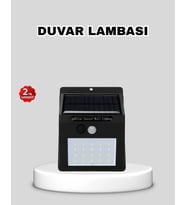 Güneş Enerjili 20 LED Hareket Sensörlü Lamba – IP65 Su Geçirmez Dış Mekan Aydınlatma