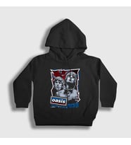 Presmono Unisex Çocuk Siyah Oasis Kapüşonlu Sweatshirt 100367tt