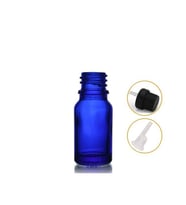 10ml mavi cam içten damlalıklı şişe siyah kapak, 12 adet, damlalıklı şişe, damlatmalı şişe