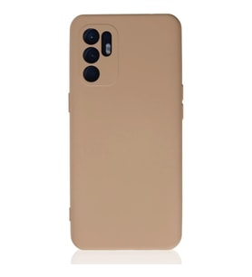 Oppo Reno 6 Kılıf Nano içi Kadife Silikon - Pudra