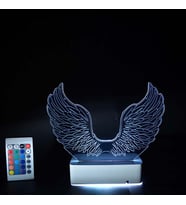 Özel Tasarım Melek Kanatları 3D 16 Renk Dekoratif Led Lamba