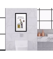 BK Home Banyo Tuvalet Dekoratif Ahşap Siyah Çerçeveli Tablo-6