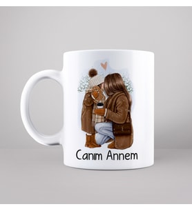Canım Annem Anne & Kız Tasarımlı Kupa