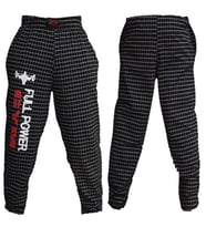 Full Power Gym Alt Eşofman Siyah Kareli