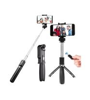 L01 Selfie Çubuğu Tripod Bluetooth Destekli Stick Kablosuz Uzaktan Kumandalı