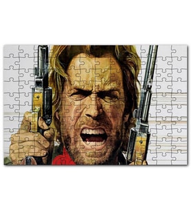 Cakapuzzle Clint Eastwood Angry Puzzle Yapboz MDF (Ahşap) (120 Parça)