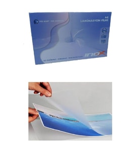 A3 Laminasyon 125 Mic. 20 Li 1 Paket İnox Laminasyon (Beyaz)