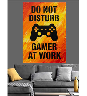Gamer Zone Oyun Tabelası Dekoratif Kanvas - Mdf Ahşap Tablo