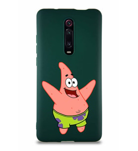 Xiaomi Redmi K20 Soft Premier Kapak Patrick Yıldız Tasarımlı Silikon Kılıf - Yeşil (Şeffaf)