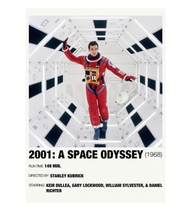 2001: Bir Uzay Macerası (1968) Alternatif Film Afiş Poster Tablo Ahşap Poster Dekoratif