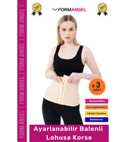 #Korse Doğum Sonrası Ayarlanabilir Balenli Ayarlanabilir Lohusa Hamile Toparlayıcı Bel Korse- 3 Adet (Ten)