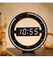 TriLine 3D LED Dijital Elektronik Modern Duvar ve Masa Saati Tarih Derece