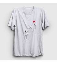Presmono Unisex Beyaz Kite Girl Uçurtma T-Shirt 288367tt