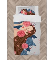 MEKTA HOME BEBEK VE ÇOCUK ODASI Çiçekli Prenses Kız Desenli Nevresim Takımı