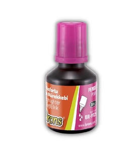 Fosforlu Kalem Mürekkebi Pembe 30 ml 1 Adet Brons İşaret Kalemi Mürekkebi 1 Adet (Neon Pembe)