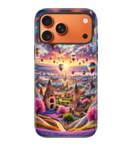iPhone 17 Pro Max Uyumlu Kılıf Lansman İçi Kadife Temalı Desenli Silikon Kapadokya Ai