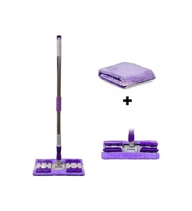 Mor Teleskopik Mikrofiber Sihirli Mop ile Pratik ve Parlak Temizlik
