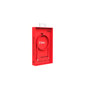 Ttec USB-C - USB-C 120cm USB-C - USB-C 60W PD/QC Hızlı Şarj/Data Kablosu Kırmızı - 2DK59NK
