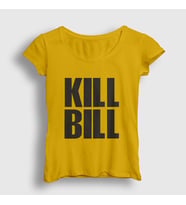 Presmono Kadın Sarı Film Kill Bill T-Shirt 246357tt