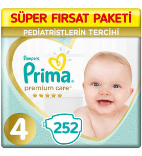 Prima Premium Care 4 Beden Bebek Bezi 84x3 252 Adet