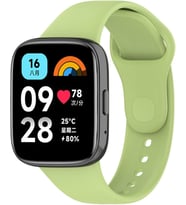 Akıllı Saat Kordonu, Redmi Watch 3 Active ile Uyumlu Silikon Tokalı Saat Kayışı, Terletmeyen Ayarlanabilir Yedek Kordon - Açık Yeşil