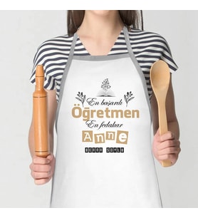 Kişiye Özel Öğretmen Annelere Özel Mutfak Önlüğü