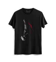 Thor Mjolnir Tasarımlı Hammer Siyah Tshirt 
