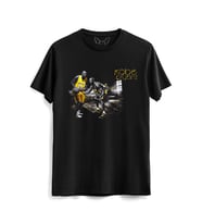 Kobe Bryant Resimli Dijital Baskılı Tasarım Çocuk Siyah Tshirt 