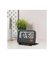HyMark LCD Katlanır 10x8cm Dijital Masa Saati Çalar Saat Takvim Sıcaklık Led Pilli Seyahat Ofis Ev