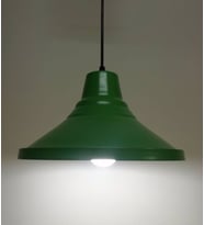 RİOLİGHT RETRO YEŞİL İÇİ BEYAZ TEKLİ METAL SARKIT (Siyah)