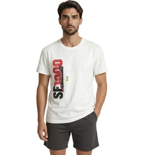 SF1000 F1 Yarış Arabası ve Dikey Tipografi Baskılı Premium Erkek Tişört