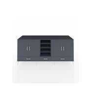 Kronos Konsol 8 Raflı 3 Çekmeceli 4 Kapaklı 220x59x99 Antrasit-Antrasit/Antrasit