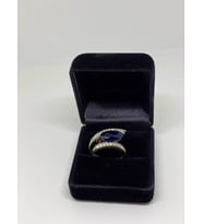 Safir Mavisi Zircon Taşlı 925 Ayar Gümüş Yüzük