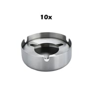 10 Adet Çelik Yuvarlak Kül Tablası 8 cm, Dayanıklı ve Şık Tasarım