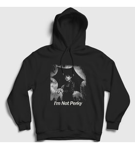 Presmono Unisex Siyah Perky Wednesday Addams Family Addams Ailesi Kapüşonlu Sweatshirt 365877tt