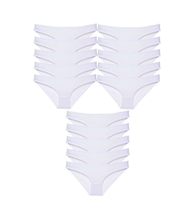 Mulvxbrf Brf02 15 Adet Süper Eko Set Likralı Kadın Slip Külot Beyaz (Mulvix)