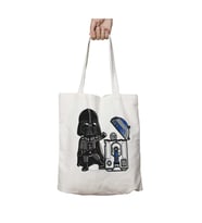 Star Wars Darth Vader R2-D2 Death Star Bin iki Tarafı Kalıcı Baskılı Yıkanabilir Çanta