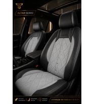 Hyundai Tucson 2010+ Uyumlu Altar Serisi Tay Tüyü Gri Siyah Premium Koltuk Kılıfı