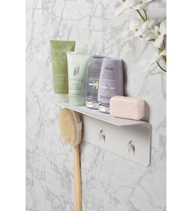 Modern Paslanmaz Metal Duş Rafı, Duş Düzenleyici, Banyo Rafı, Bayno Şampuanlık Beyaz