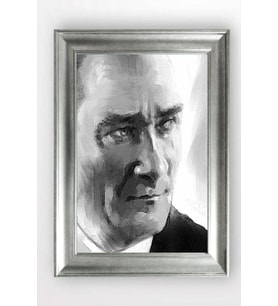 Gümüş Çerçeveli Atatürk Tablo cv1176