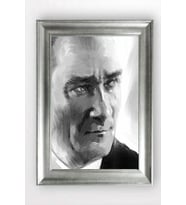 Gümüş Çerçeveli Atatürk Tablo cv1176