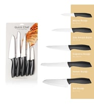Schafer Quick Chef Bıçak Seti 5 Parça-Siyah