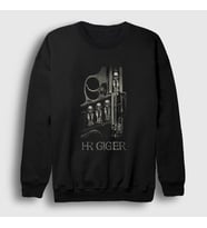 Presmono Unisex Siyah Birth Machine Hr Giger Sweatshirt 484297tt